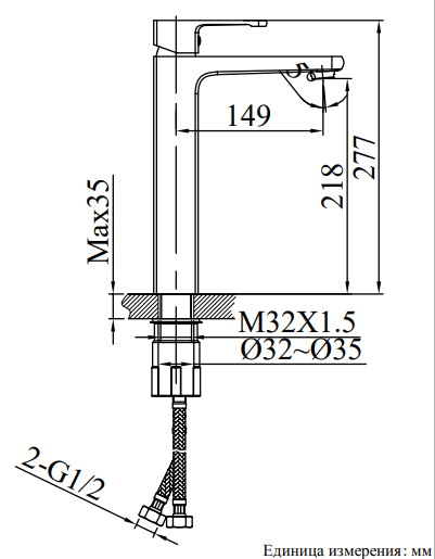 Смеситель для раковины AltroBagno Lamberto 010212 Cr