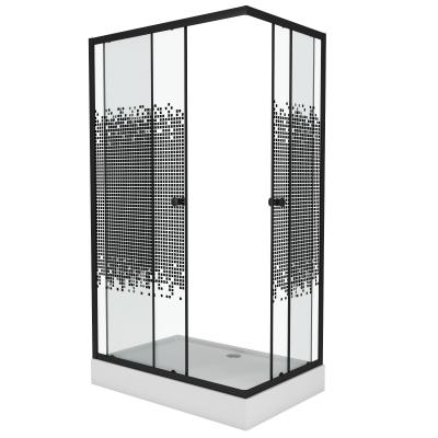 Душевой уголок Niagara Eco NG-012-14Q BLACK 120х80