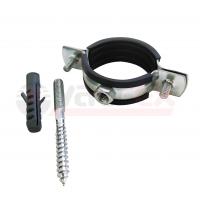 Хомут (РМ) оцинкованный с резиновым уплотнением 2 1/2" Valfex (в комплекте шпилька М8х80, дюбель)