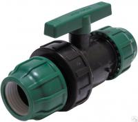 Шаровый кран ПНД компрессионный муфта-муфта 63 х 63 POELSAN (Турция)