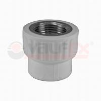 Муфта полипропиленовая переходная ВР 20x3/4" Valfex, серая