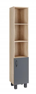 Шкаф-пенал напольный Grossman ФЛАЙ-30 см, дуб сонома/серый