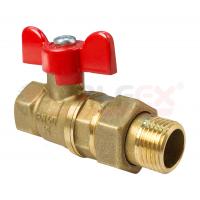 Кран шаровой латунный американка Valfex 1 1/4" ВР-НР, ручка-бабочка