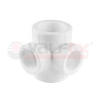 Крестовина полипропиленовая двухплоскостная 32х25х25х32 Valfex, белая