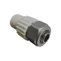 Ниппель комбинированный для соединения PPR-PE-AL-PE труб 20х16 Valfex, серый