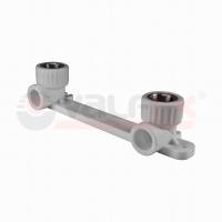 Планка для смесителя полипропиленовая PP-R 25х3/4" ВР Valfex, серая