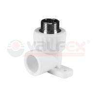 Угольник полипропиленовый PP-R НР 25х3/4" Valfex, серый