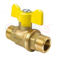 Кран шаровой латунный газ полнопроходной Valfex 3/4" НР-НР, ручка-бабочка