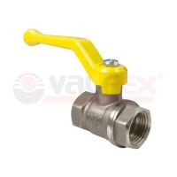 Кран шаровой латунный газ Valfex 1 1/4" ВР-ВР, ручка-рычаг, никелированный