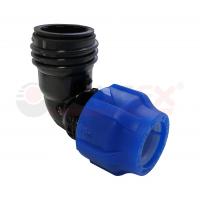 Отвод ПНД компрессионный с наружной резьбой 40х1" Valfex