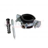 Хомут оцинкованный с резиновым уплотнением 4" Valfex (в комплекте шпилька М8х80, дюбель)