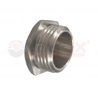 Пробка латунная никелированная 3/4" наружная резьба Valfex