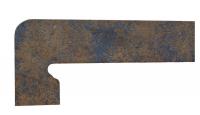 Клинкерный плинтус ступени левый Exagres Zan.Metalica Vulcano Izquerdo 17,5x39,5