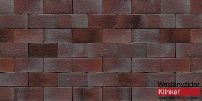 Тротуарная клинкерная брусчатка PK810 Violettblau geflammt 200/100/52 Westerwalder Klinker