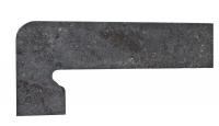 Клинкерный плинтус ступени левый Exagres Zan.Metalica Basalt Izquerdo 17,5x39,5