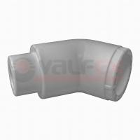 Угольник переходной PP-R 90° 32х25 Valfex, серый