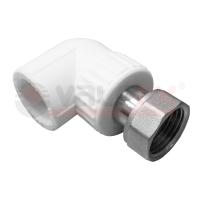 Угольник с накидной гайкой PP-R 20х3/4" Valfex, белый