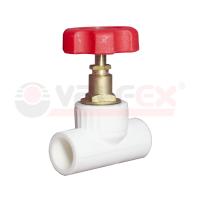 Вентиль проходной полипропиленовый PP-R 25х3/4 90° Valfex, белый