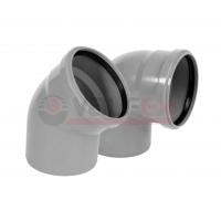Отвод ПП 87° 40 мм Valfex, серый
