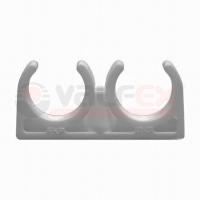 Опора для PP-R труб двойная 20/22 Valfex, серая