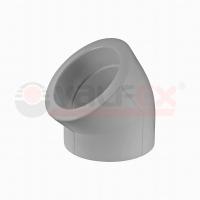 Угольник полипропиленовый PP-R 45° 32 Valfex, серый