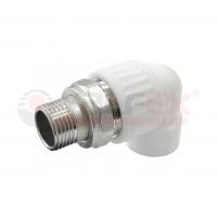 Угольник PP-R с американкой для радиатора НР 20х3/4" Valfex, белый