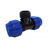 Тройник ПНД компрессионный переходной с наружной резьбой 63х1 1/2"х63 Valfex