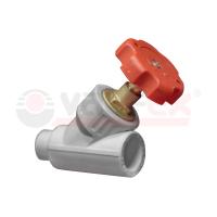 Вентиль полипропиленовый PP-R ВР-НР 25 45° Valfex, серый