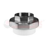 Муфта комбинированная разъёмная (американка) ВР 40x1 1/2" Valfex, белая