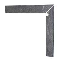 Клинкерный плинтус ступени правый Exagres Zan.ML IMPERIAL CENIZA derecha 17,5x39,5