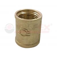 Муфта латунная соединительная 3/4" внутренняя резьба Valfex