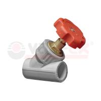 Вентиль полипропиленовый PP-R ВР-ВР 25 45° Valfex, серый