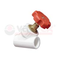 Вентиль полипропиленовый PP-R ВР-ВР 25 45° Valfex, белый