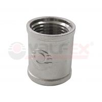 Муфта латунная соединительная никелированная 1 1/4" внутренняя резьба Valfex