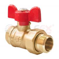 Кран шаровой латунь американка Valfex Optima 1/2" ВР-НР, ручка-бабочка, покрытие никель