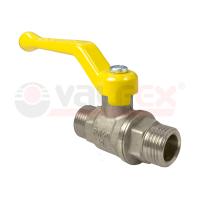 Кран шаровой латунный газ Valfex 3/4" НР-НР, ручка-рычаг, никелированный