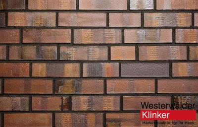 Фасадная клинкерная плитка WK84S Rotbraun-bunt Spezial 240x71x15 Westerwalder Klinker