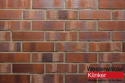 Фасадная клинкерная плитка WK84KS Rotbraun-bunt Kohle Spezial 240x71x15 Westerwalder Klinker