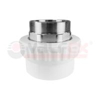 Муфта полипропиленовая переходная НР 50х2" под ключ Valfex, белая