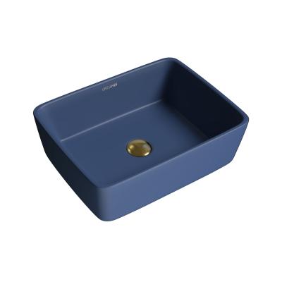 Раковина накладная Grossman GR-3016BLM (480х370х130) синяя