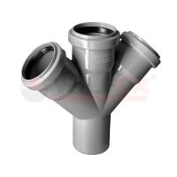 Крестовина канализационная одноплоскостная внутренняя 50х50х50 мм 45° ПП Valfex