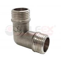 Угольник латунный никелированный 3/4" наружная резьба Valfex