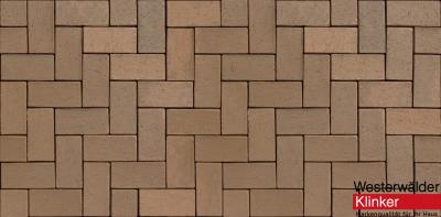 Тротуарная клинкерная брусчатка WK114BR40 Design braun 200x100x40 Westerwalder Klinker