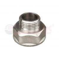 Переходник латунный никелированный 3/8"х1/4" внутренняя-наружная резьба Valfex