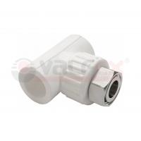 Тройник комбинированный с накидной гайкой 20х3/4"х20 Valfex, серый