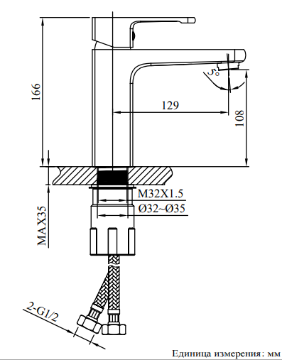 Смеситель для раковины AltroBagno Lamberto 0124 NeOp