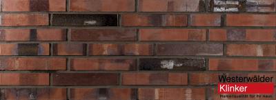 Клинкерный кирпич WK83KS Naturrot Kohle Spezial 290/90/52 Westerwalder Klinker