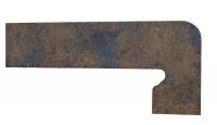 Клинкерный плинтус ступени правый Exagres Zan.Metalica Vulcano Derecha 17,5x39,5