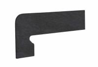 Клинкерный плинтус ступени левый Exagres Zan.Mediterraneo Grafito Izquerdo 17,5x39,5