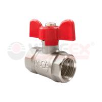 Кран шаровой латунный Valfex Optima 3/4" ВР-ВР, ручка-бабочка, покрытие никель